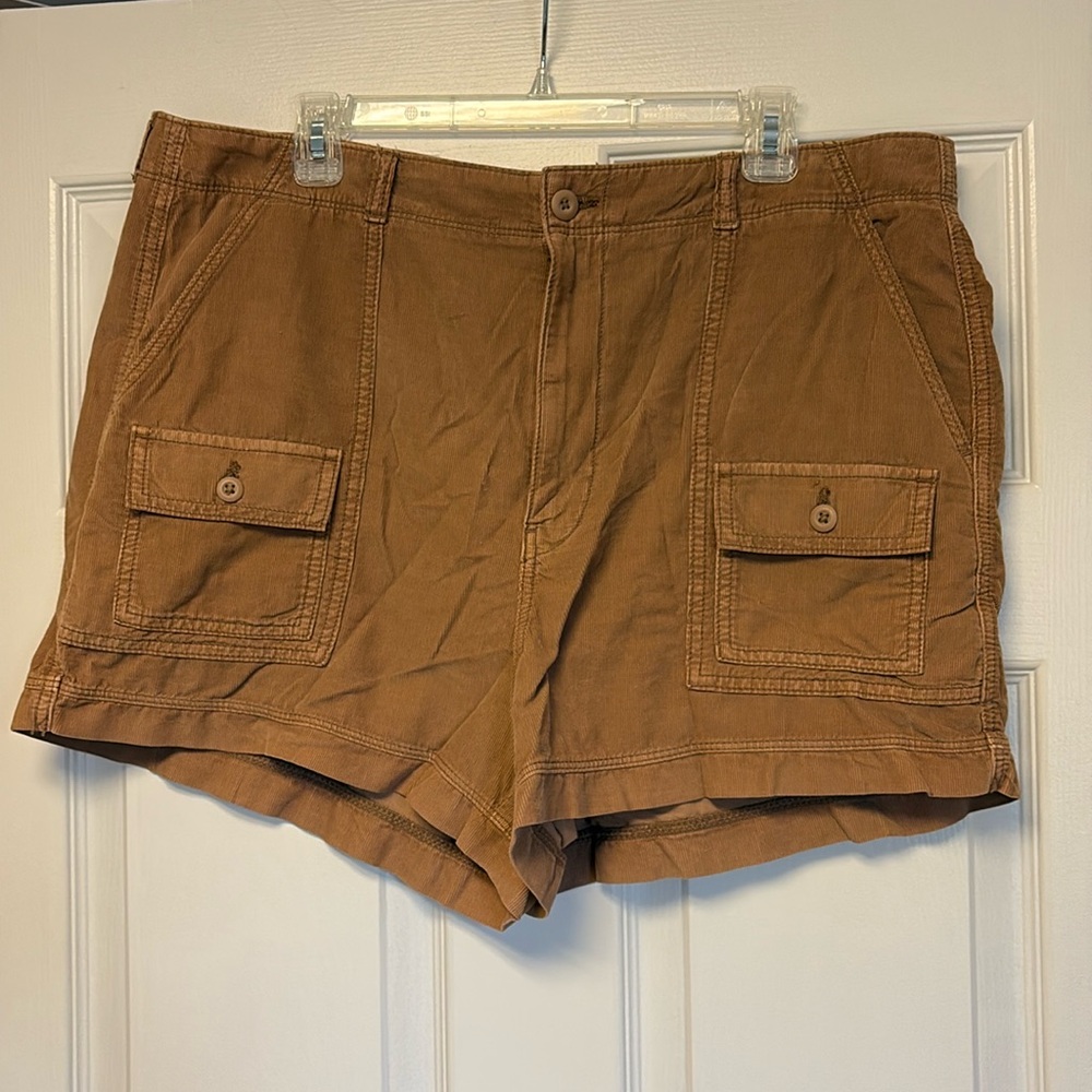 American Eagle boyfriend short size 18 tan corduroy New NWT!